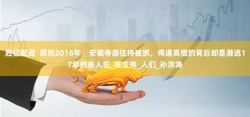 胜亿配资  原创2016年，安徽寺庙住持被抓，得道高僧的背后却是潜逃17年的杀人犯_张立伟_人们_孙洪涛